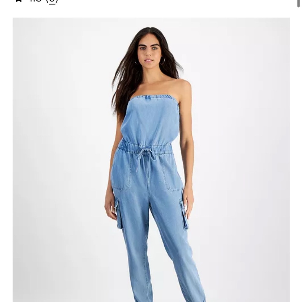 GUESS Jean Strapless Jumpsuit- 2025